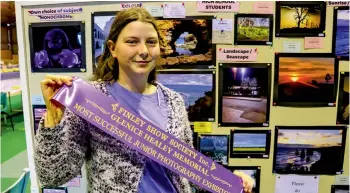  ?? ?? Sophie O’Donnell was awarded the Most Successful Junior Exhibitor award and had the Champion Photograph­y Exhibit at the Finley Show. Pavilion results will be available in a future edition of the Southern Riverina News.