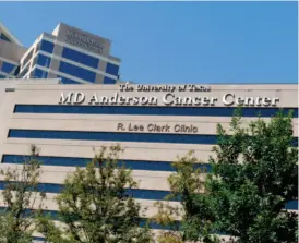  ?? AP PHOTO ?? The University of Texas MD Anderson Cancer Center in Houston is launching a massive moonshot effort against eight specific forms of the disease.