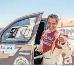  ?? BRAIS LORENZO / EFE ?? El piloto qatarí Nasser Al-Attiyah, líder en coches, ayer.