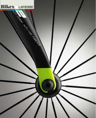  ??  ?? FORK
While there’s no elastomers in the fork, clever shaping and a long 50mm rake (the distance between the steering axis and the middle of the front hub) give a tangible spring to the Pulsium’s ride quality, but let it down in terms of handling.