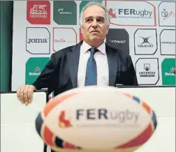  ?? FOTO: EFE ?? El presidente de la Federación, Alfonso Feijoo, ayer en su rueda de prensa