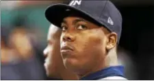  ?? THE ASSOCIATED PRESS ?? Aroldis Chapman is scheduled to pitch the first inning for the Thunder on Friday night against Erie.