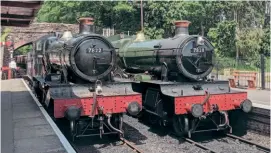  ??  ?? WR 4-6-0s No. 7822 Foxcote Manor and the West Somerset Railway’s own No. 7828 Odney Manor. BAILEY MAXWELL
