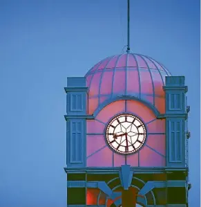  ??  ?? The New Plymouth town clock, which first started ticking in 1907. Does Porirua need one?
