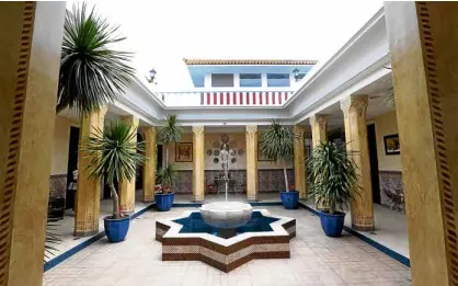  ??  ?? The fountain, made of Romblon marble, is at the center of the courtyard.