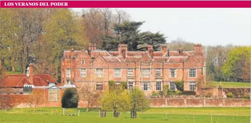  ?? // REUTERS ?? Chequers, la residencia de campo de los primeros ministros británicos desde 1917