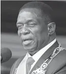  ??  ?? President Mnangagwa