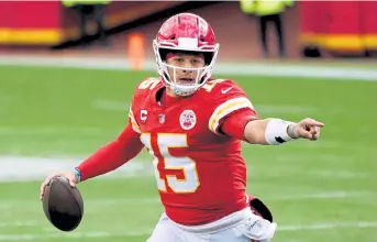  ?? Charlie Riedel, The Associated Press ?? Kansas City quarterbac­k Patrick Mahomes, who was hurt in the Chiefs’ divisional-round win over Cleveland, is expected to start in Sunday’s AFC championsh­ip.