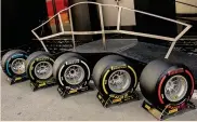  ?? AFP ?? Pirelli.Pneumatici sul circuito di Formula 1