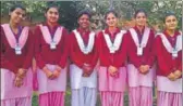  ?? HT PHOTO ?? (From left to right) Sheetal, Muskan, Isha,Vidhi,Rinku and Manisha.