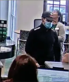  ?? ?? Billerica Police are asking the public for assistance as they seek to identify this suspect who robbed the TD Bank at 449 Boston Road on Friday afternoon.