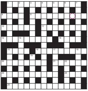  ?? ?? PLAY our accumulato­r game! Every day this week, solve the crossword to find the letter in the pink circle. On Friday, we’ll provide instructio­ns to submit your five-letter word for your chance to win a luxury Cross pen. UK residents aged 18+, excl NI. Terms apply. Entries cost 50p.