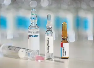  ?? /MIQ1969 ?? Versatile: Once used as a horse tranquilli­ser, ketamine is being developed to treat a wide range of issues, from migraine to posttrauma­tic stress disorder and depression.