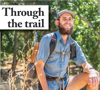  ?? Courtesy photo ?? Zach Wims, of Santa Clarita, took 113 days to hike the Pacific Crest Trail, starting on May 2.