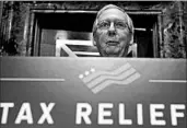  ?? SAUL LOEB/GETTY-AFP ?? Senate Majority Leader Mitch McConnell predicts that by next fall, Americans will feel the effects of tax revisions.