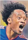  ??  ?? Juan Cuadrado: Netted the third goal for Colombia.