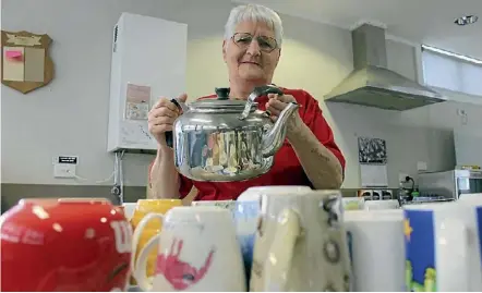  ??  ?? Annette ‘‘Annie’’ Padlie has finished up her tenure as Fairfield College’s tea lady after 21 years.