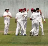  ??  ?? High fives It proved to be another enjoyable afternoon despite the eventual scoreline