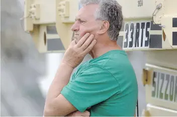  ?? BRYAN SCHLOSSER ?? Roughrider­s athletic therapist Ivan Gutfriend spent 35 years with the CFL team and has a place in their Plaza of Honour. His name could someday grace a street, subdivisio­n or park in the city.