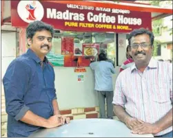  ?? HT PHOTO ?? Business partners Prasanna Venkatesh (left) and M Kumaaravel­an in Chennai