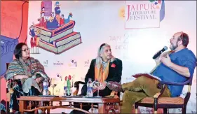  ??  ?? [l-r] Namita Gokhale, Sanjoy K. Roy and William Dalrymple, founders of the festival.