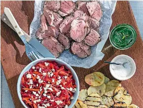  ?? MY FOOD BAG ?? Lamb rump with crispy potatoes and beetroot & apple slaw.