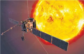  ?? FOTO: ATG MEDIALAB/DPA ?? So sieht die Sonde Solar Orbiter aus, die in Kürze von Cape Canaveral aus starten wird.