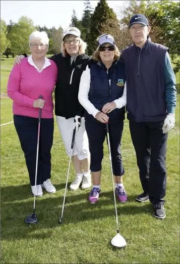  ??  ?? Pictured at the recent Bray Lakers Golf Classic at Delgany Golf Club were Marian Molloy, Sandra Randolfe, Eileen King and Martin Randolfe. Photo: Barbara Flynn