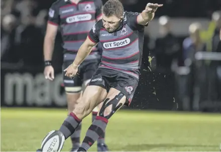  ??  ?? Duncan Weir’s drop-goal in the dying seconds gave Edinburgh a deserved victory over Ulster last night.