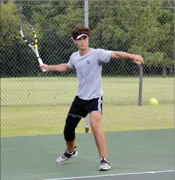  ?? Graham Thomas/Herald-Leader ?? Siloam Springs senior Oliver Reid is expected to be one of the Panthers’ top tennis players in 2018. The tennis teams begin their season at home against Alma on Aug. 16.