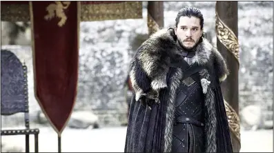  ?? (AP) ?? This photo provided by HBO shows Kit Harington as Jon Snow in the Season 7 finale of HBO’s ‘Game of Thrones’.