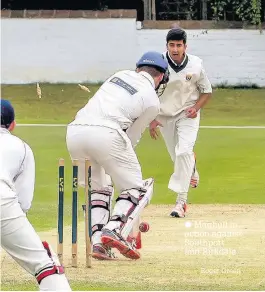  ?? Maghull in action against Southport and Birkdale Roger Green ??