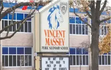  ?? NICK BRANCACCIO ?? Police have commended students and staff at Vincent Massey high school for the quick reporting of people with guns.