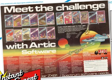  ??  ?? this advert shows. range of games available as
» Artic certainly had a wide