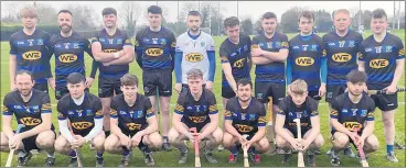  ?? ?? The Ballyhooly team that played Ballycloug­h in round 1 of the Cavanagh’s of Fermoy Division 3 Hurling League.