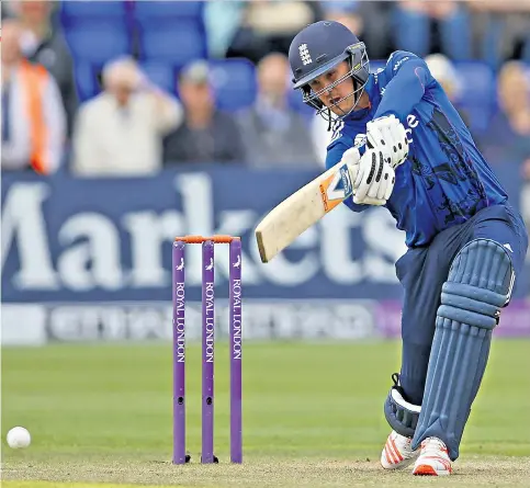  ??  ?? Hitting out: Jos Buttler’s man-of-the-match performanc­e must put him in line for a place in the England side for the first Test against Pakistan on July 14 at Lord’s