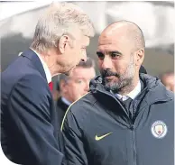  ??  ?? Guardiola and Wenger face off today