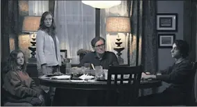  ??  ?? Milly Shapiro, Toni Collette, Gabriel Byrne and Alex Wolff in Hereditary.