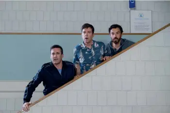  ??  ?? Jon Hamm, Ed Helms and Jake Johnson star as friends who devote an entire month to a game in Tag