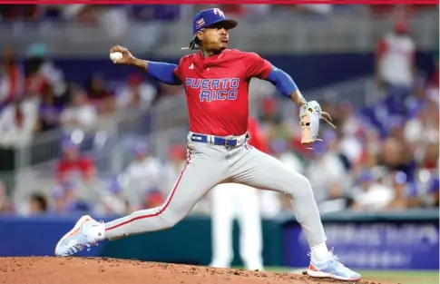 ?? GETTY IMAGES ?? The Cubs’ Marcus Stroman delivers a pitch for Puerto Rico against Mexico in the World Baseball Classic. Mexico won 5-4 to advance to the semifinals.