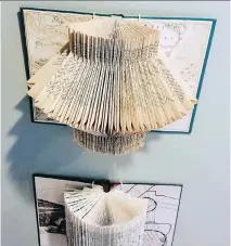  ?? PHOTOS: THE ASSOCIATED PRESS ?? Turn a book into 3D sculpture that hangs on the wall of your home and create a beautiful conversati­on piece.