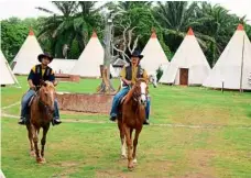  ??  ?? Eagle Ranch Resort has horse riding facilities for its guests.