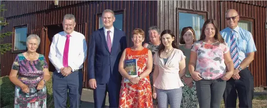  ??  ?? Minister of State for Rural Affairs and Natural Resources Sean Kyne, with Frank Curran, Chief Executive of Wicklow County Council (WCC), Michael Nicolson (WCC), Patricia Reilly (WCC) and Helen Howes, Niamh Wogan, Mai Quaid, Gertie Salley and Aoibhine...