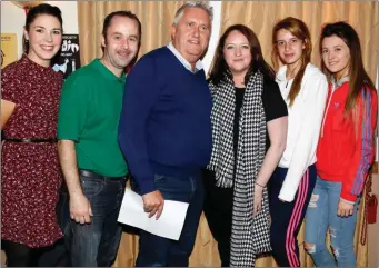  ??  ?? Tralee Musical Society held an open evening at Kerins O’Rahilly’s GAA Club last Wednesday ahead of their 30th anniversar­y stage spectacula­r. Pictured at the open night were (from left) Elaine Canning (Choral Director), Jonathan Lynch, Oliver Hurley...