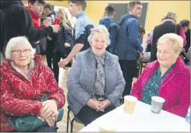  ?? (Pic: Sean Burke) ?? Eileen Rea, Nora Masterson and Mary Reidy at CBS’ Irish Cancer Society fundraiser in the school.