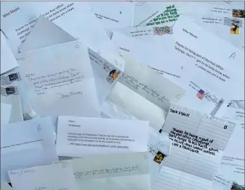  ?? Mandy Hofmockel / Hearst Connecticu­t Media ?? Hearst Connecticu­t Media staff tested the postal service by sending over 400 letters to addresses throughout the state, in anticipati­on of a major mail-in vote for the general election on Nov. 3.