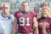  ?? COURTESY OF SIU ?? Jason Seaman played defensive line for Southern Illinois’ football team from 2007- 10.