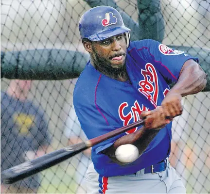  ?? JOHN MAHONEY/FILES ?? Expos star Vladimir Guerrero takes his first cuts of the season during a spring training workout in 2003, in Viera, Fla. There was never any doubt he would end up in Cooperstow­n, writes Jack Todd.