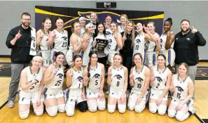  ?? (Submitted photo) ?? Fouke girls ran their record to 29-3 with a 44-33 victory over Glen Rose in the finals of the District 7-3A basketball tournament Saturday at Fouke. The No. 1 seeded Lady Panthers will face DeWitt in the regional tournament Wednesday in Monticello, Arkansas.