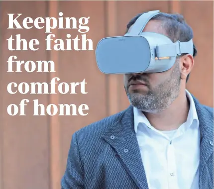  ?? PHOTOS BY D.J. SOTO ?? Pastor D.J. Soto quit his job to start a virtual reality church.